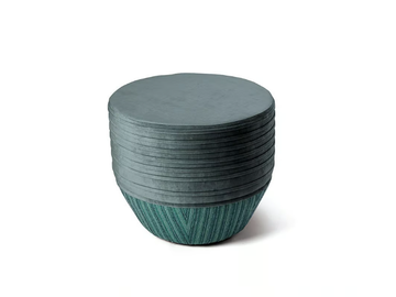 NAZARÉ - Round fabric pouf by Mambo Unlimited Ideas - view 3
